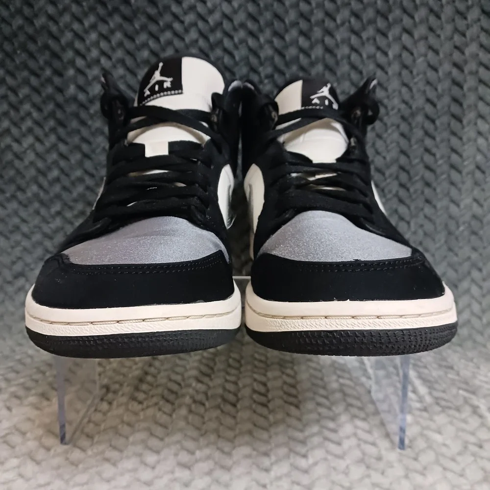 Nike Air Jordan 1 SE Mid Men's Basketball Shoes Satin Smoke Grey Sneakers Sz 9.5